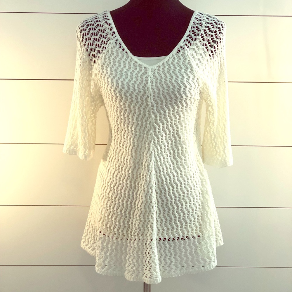 Crocheted Cream Top